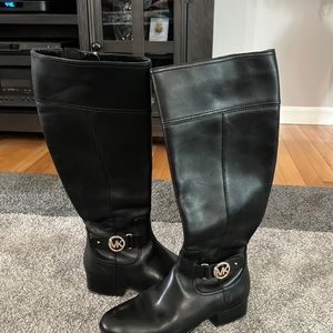 Michael Kors Black Riding Boots Sz 7.5